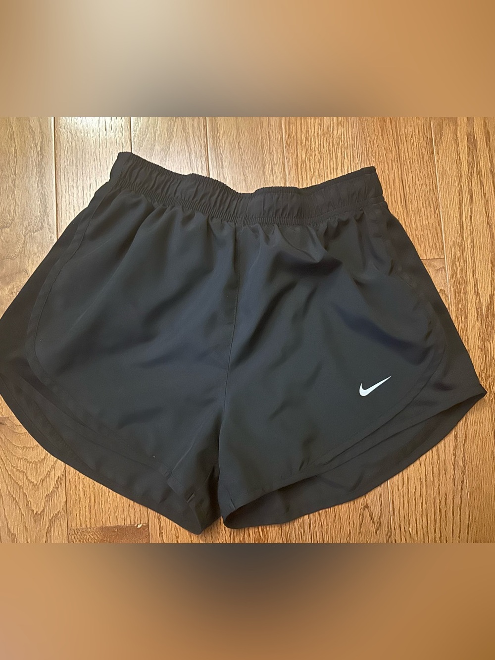 Nike Women’s Black Running Shorts with White Swoosh